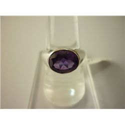 27.50 CTW AMETHYST RING .925 STERLING SILVER