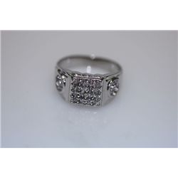 19.5 CTW CZ RING .925 STERLING SILVER