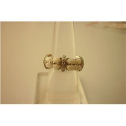 19.90 ctw White opeal Ring .925 Sterling Silver