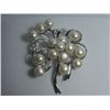 Image 1 : BOUQUET WHITE PEARL CZ BROOCH AUTHENTIC PHILIPPINE PEAR