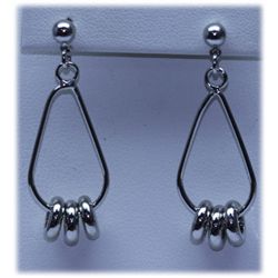 24.80 CTW STERLING STEEL EARRING