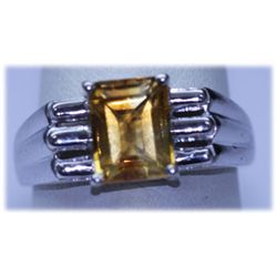 24.75 CTW CITRINE RING .925 STERLING SILVER