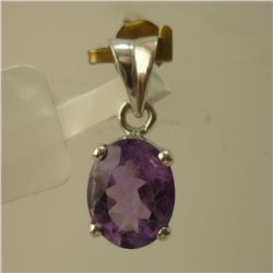 7.25 CTW AMETHYST PENDANT .925 STERLING SILVER