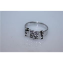 16.5 CTW CZ RING .925 STERLING SILVER