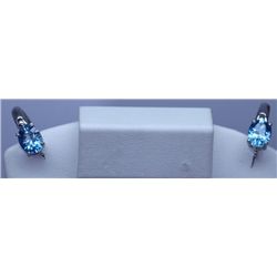 23.25 CTW BLUE TOPAZ EARRING .925 STERLING SILVER