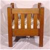 Image 4 : Lot 058: Even Arm Mission Oak Cube Chair with Slat Sides