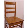 Image 5 : Lot 058: Even Arm Mission Oak Cube Chair with Slat Sides