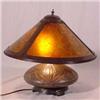 Image 1 : Lot 118: Copper Lamp with Mica Shade