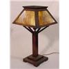 Image 1 : Lot 120: Arts & Crafts Oak Table Lamp