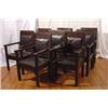 Image 1 : Lot 179: Set of Eight (8) Mission Oak Lodge Arm Chairs