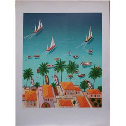 Francois (Fanch) Ledan, Le Paradis, Signed Litho