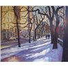 Image 1 : Michele Byrne, Snowfall by the Park, Oil on Canvas