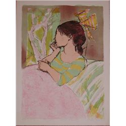 Alexander Dobkin, Young Girl, Signed Lithograph