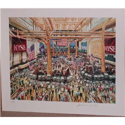 Kamil Kubik, The Floor of the NYSE Signed Serigraph