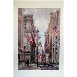 Kamil Kubik, Wall Street, Signed Serigraph