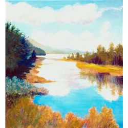 Anne Boysen, Canoe Route, Signed Canvas Print