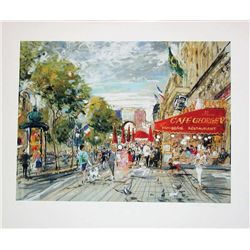 Kamil Kubik, Champs Elysee, Giclee on Canvas