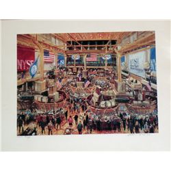 Kamil Kubik, Floor of the NYSE Signed Serigraph-Rare!