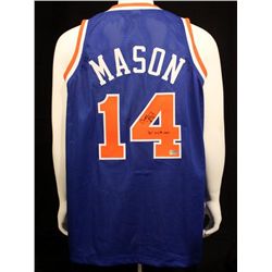 Anthony Mason Signed Knicks Custom Jersey PSA/DNA