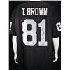 Image 1 : Tim Brown Signed Oakland Raiders Custom Jersey