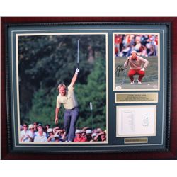 Jack Nicklaus Signed Photo With Masters Scorecard