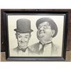 Image 1 : LAUREL & HARDY LITHOGRAPH PRINT - FRAMED