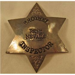 RENO NEVADA BROTHEL INSPECTOR BADGE