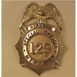 VINTAGE MEMPHIS HORNE'S SPECIAL OFFICER BADGE - MEMPHIS