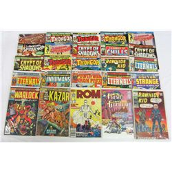 LOT OF APPROX. 26 VINTAGE MARVEL COMIC BOOKS - INCL. 15 CENT COVERS