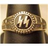 Image 1 : STERLING SILVER GERMAN NAZI SS ENAMELED RING