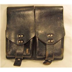 GERMAN NAZI WAFFEN SS MACHINE GUN LEATHER CLIP POUCH