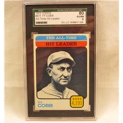 1973 TOPPS #471 TY COBB BASEBALL CARD - SGC 80 EX/NM 6