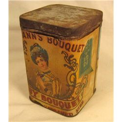 C. 1890 UPMANNS BOUQUET CIGAR / TOBACCO ADVERTISING TIN