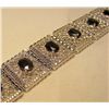 Image 2 : RHODIUM OVER STERLING SILVER LADIES SAPPHIRE AND DIAMOND BRACELET