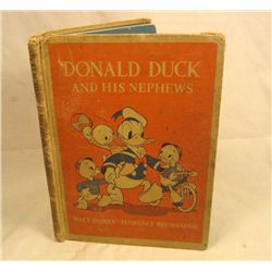 1940 "DONALD DUCK AND HIS NEPHEWS" WALT DISNEY HARDCOVER BOOK