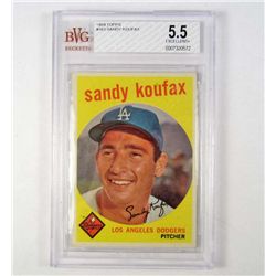 1959 TOPPS #163 SANDY KOUFAX BASEBALL CARD - BECKETT 5.5 EXCELLENT +