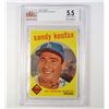 Image 1 : 1959 TOPPS #163 SANDY KOUFAX BASEBALL CARD - BECKETT 5.5 EXCELLENT +
