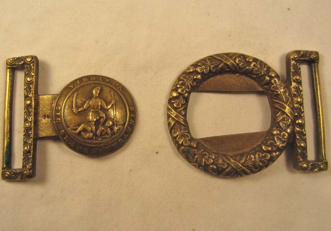 CONFEDERATE STATES CIVIL WAR ERA STATE OF VIRGINIA ARMY OFFICERS BELT
