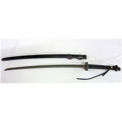 JAPANESE SAMURAI COMBAT SWORD AND SCABBARD