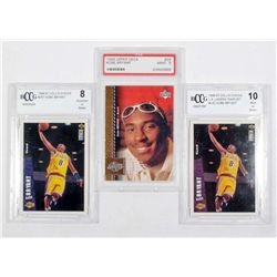 LOT OF 3 GRADED KOBE BRYANT BASKETBALL CARDS