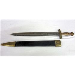 PRE CIVIL WAR ERA US UNION ARMY COMBAT SHORT SWORD AND SCABBARD