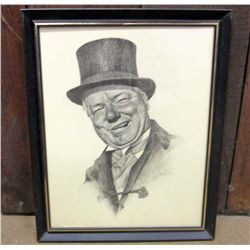 W.C. FIELDS LITHOGRAPH - FRAMED