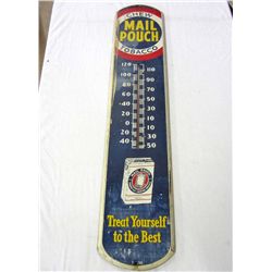 1950 MAIL POUCH TOBACCO ADVERTISING THERMOMETER