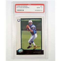 1998 BOWMAN #1 PEYTON MANNING FOOTBALL CARD - PSA MINT 9
