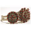 Image 2 : Zuni Coral Dots Sterling Silver Cuff Bracelet - Wayne Johnson