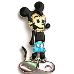 Zuni Mickey Mouse Pendant & Pin - Andrea Shirley