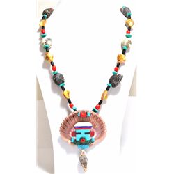 Old Pawn Zuni Multi-Stone & Shell Necklace - Beverly Etsate