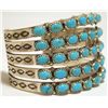 Image 2 : Navajo Turquoise Sterling Silver Cuff Bracelet - Viola Nez