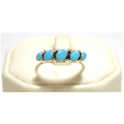 Navajo Turquoise Sterling Silver Women's Ring - Johnny Wallace