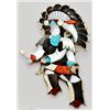 Image 1 : Zuni Multi-Stone Kachina Pendant & Pin - Jonathan Beyuka